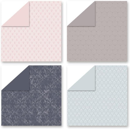 Patterned Scrapbook Paper 12x12 Pink,24 Sheets Double-Sided Bohemian Floral Pattern CardStock Paper Pad Boho Tone Decorative Craft Papers for Holiday Cardmaking DIY Origami Papers. - Image 4