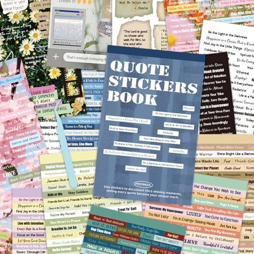 PRSTINCOL 2346PCS Quote Stickers,48 Sheets Scrapbook Supplies Kit Word Stickers for Journaling, Card Making, Vision Board Supplies for Adults Crafting - Image 7