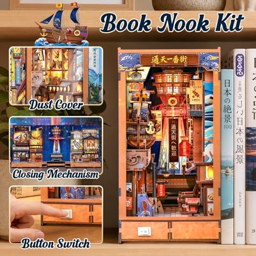 CUTEBEE Book Nook Kit - Dollhouse Booknook DIY Miniature House for Adults - Image 4