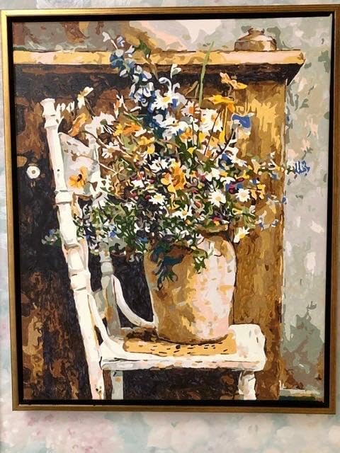 BAISITE Paint by Numbers Kit for Adults Beginners,20" Lx16 W Canvas for Painting Kits for Adults in Colorful Box Daisy Vase-BSC003-Already Stretched on a Wooden Frame - Image 2
