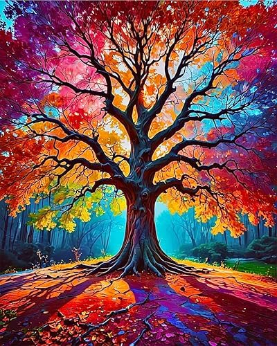 Tree of Life Paint by Numbers Kit for Adults Without Frame 16x20 IN by Yezavesu