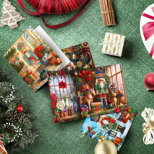 LAKEQUILL DIY Diamond Art Painting Greeting Kit, 12 Pieces, Creative Craft Set，Soldier - Image 3