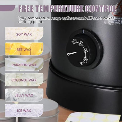 TOAUTO 16Lbs Large Wax Melter for Candle Making, Electric Wax Melting Container Holds 16Lbs Melted Wax with Heating Core Spout & Bottom Design for Commercial Candle Business