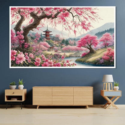 Large Diamond Art Kits for Adults,Cherry Blossoms Diamond Art Painting Kits - Image 2