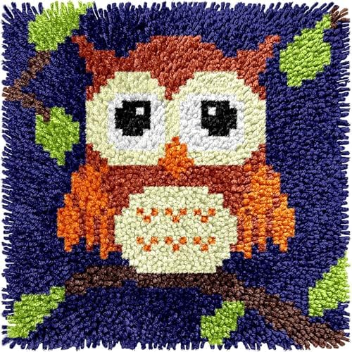 Puzamen Latch Hook Kit, 12in Small Latch Hook Rug Kits for Adults Beginners by Puzamen