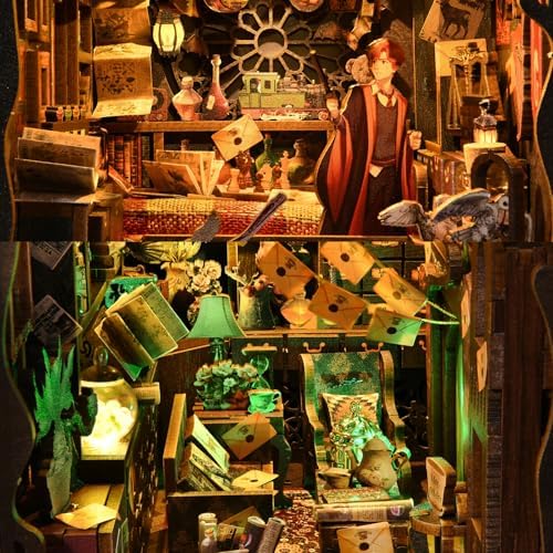 TOYQI Book Nook Kit, DIY Miniature Dollhouse Kit for Adults and Teens - Image 4