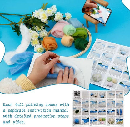 kgxulr Needle Felting Kit, Tulips Felting Kits, Wool Painting Kit - Image 4