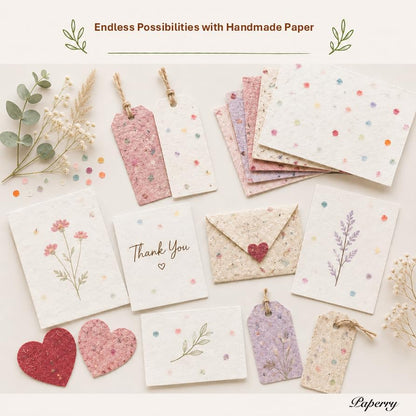 A6 Paper Making Screen Kit Papermaking with Pine Wood Mould and Deckle Set, Couching Cloth, Sponge, Confetti & Instructions for DIY Handmade Paper of 3 7/8" x5 7/8", 10 * 15 cm - Image 6