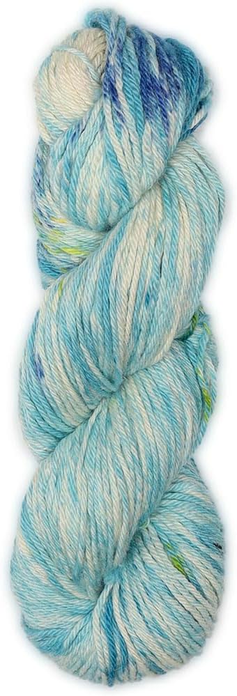 100% Baby Alpaca Yarn Wool 100g Hank DK Weight Hand Dyed Made in Peru - Heavenly Soft and Perfect for Knitting and Crocheting (Aqua Reflections, DK Hand Dyed - 100g Hank)