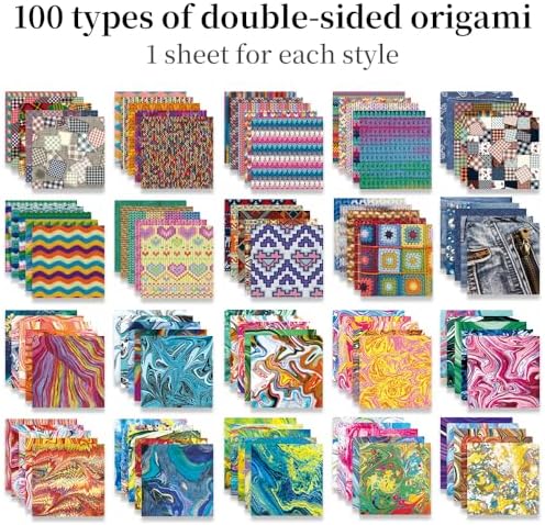 6x6" Origami Paper,100Sheets Double Sided Colored Paper,Square Craft Paper - Image 3