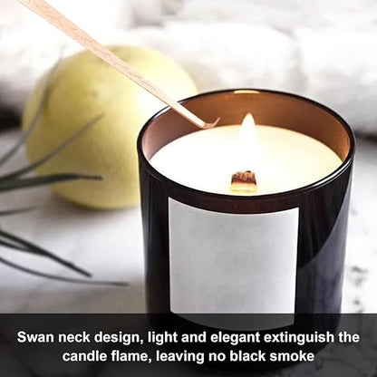 Set of 3, Candle Wick Trimmer, Candle Snuffer and Wick Dipper & Candle Accessory Set, Candle Care Kit for Candle Lover (Rose Gold)