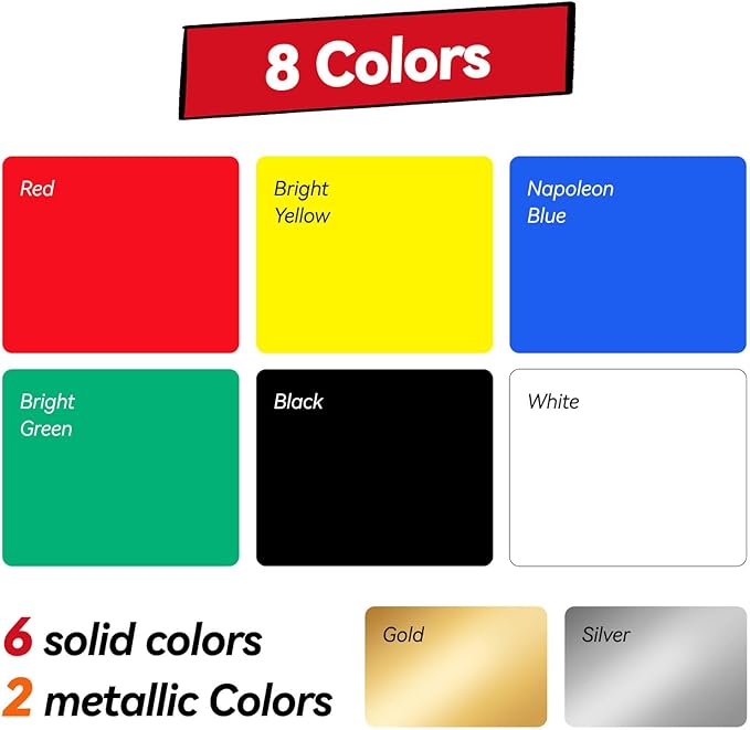 Coogert 8 Vibrant Colors Jumbo Poster Markers, 15MM Thick Permanent Acrylic Graffiti Markers, Wide Tip Paint Marker for Canvas, Posters Board, Fabric, Window, Wood, Teachers,Banner painting supplies