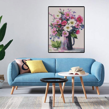 Flowers Stamped Cross Stitch Kits Flowers Cross Stitch Patterns,Dimensions Cross Stitch Kits Embroidery Kit Arts and Crafts for Beginners 15.7x11.8 inch - Image 3