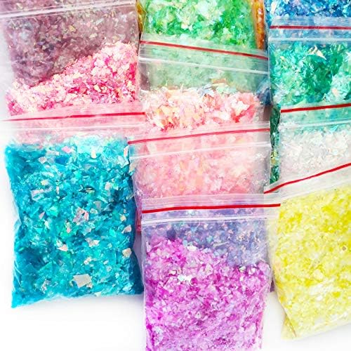 Bellelfin 14 Colors Resin Chunky Glitter Flakes Irregular Iridescent Sparkles Glitters Confetti Craft Supplies for Epoxy/Tumblers/Slime, Nail Art Design - Image 3