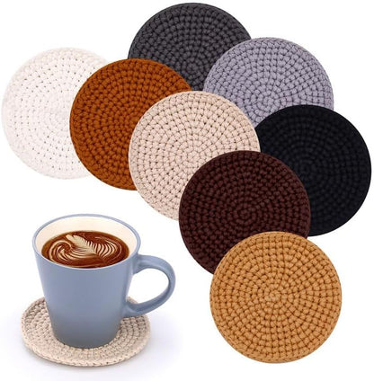 UzecPk Crochet Kits, Crochet Kit for Beginners 8 PCS Crochet Coasters Kits by UzecPk