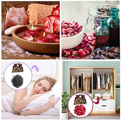 24 Bags Dried Flowers,100% Natural Dried Flowers Herbs Kit for Soap Making, DIY Candle Making,Bath - Include Rose Petals,Lavender,Don't Forget Me,Lilium,Jasmine,Rosebudsand More - Image 5