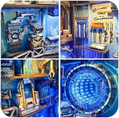 DIY Book Nook Kit sci - fi 3D Wooden Puzzles for Adults & Beginners - Image 4