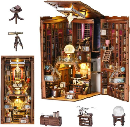 Beyond Library Book Nook Kit - DIY Miniature House 3D Wooden Puzzle by CCCDF