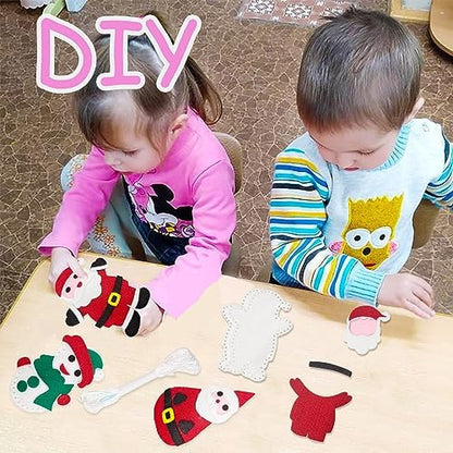 Jtnohx Sewing Kit for Kids, Felt Christmas Ornaments Set, 5 Sets DIY Craft Kits - Christmas Deer, Santa Claus, Snowman, Heart, Christmas Tree Decor for Home Party Decorations - Image 3