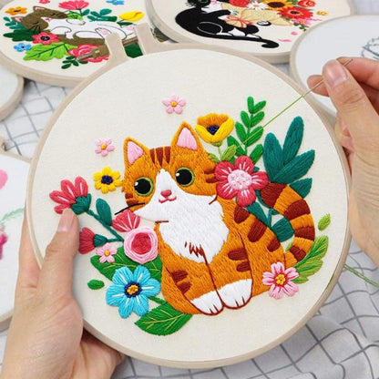Nuberlic 3 Pack Cat Embroidery Kit for Beginners Adults - Image 5