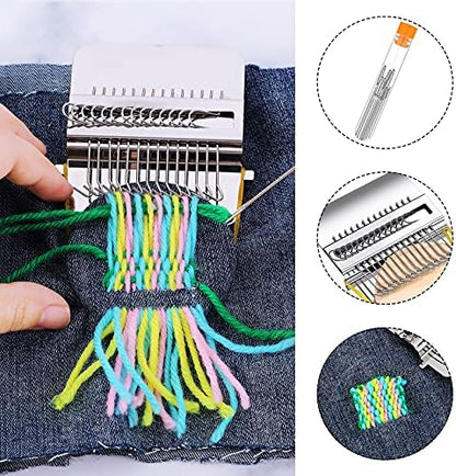 Luinabio Speedweve Darning Loom with Yarn Needles, Round, Classic Color - Image 4