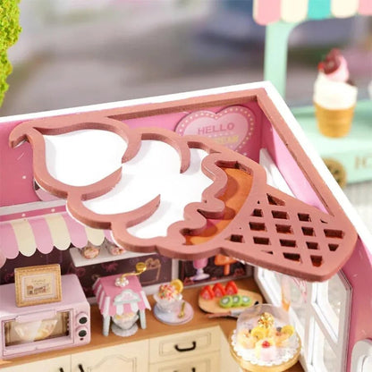 Wizardi DIY Miniature Kit - Ice Cream Shop Tiny Home kit. - Image 5