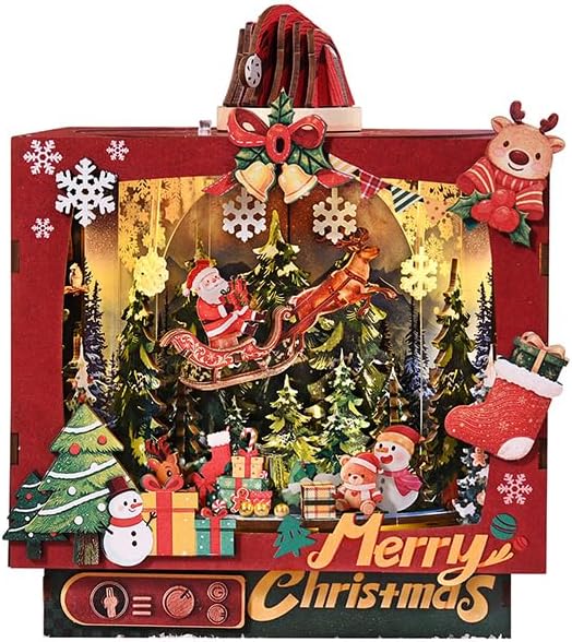Roroom DIY Miniature House Kit, Christmas Trioz Dollhouse Kit by Roroom