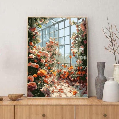 ZRIZQ Paint by Numbers Kit for Adults Beginners,Floral DIY Painting Set,Relaxing Creative Craft Activity,16x20 Inch-Flowers 13 - Image 7