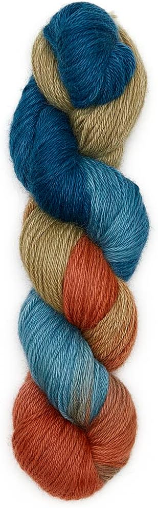100% Baby Alpaca Yarn Wool 100g Hank DK Weight Hand Dyed Made in Peru - Heavenly Soft and Perfect for Knitting and Crocheting (Fall Harvest, DK Hand Dyed - 100g Hank)