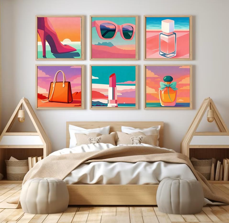 Canrichshop 6 Pack Framed Paint by Numbers Kit for Adults,Adult Paint-by-Number Kits on Canvas, DIY Oil Number Painting for Home Decor 8 x 8 inch - Image 5