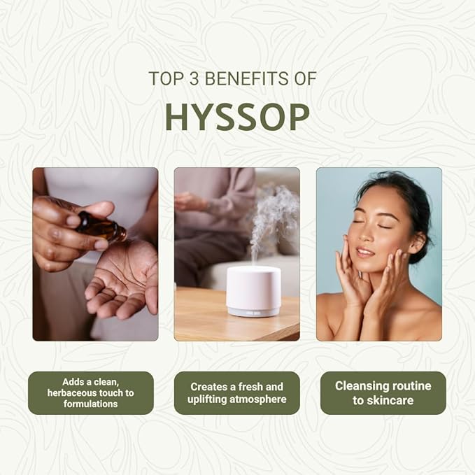 Nature Packaged Hyssop Essential Oil - Direct from Aromáticas Zalabí Spain - Steam Distilled - Aceite de Hisopo for Aromatherapy, Massage, Diffuser, DIY Candle and Soap Making - 5ml