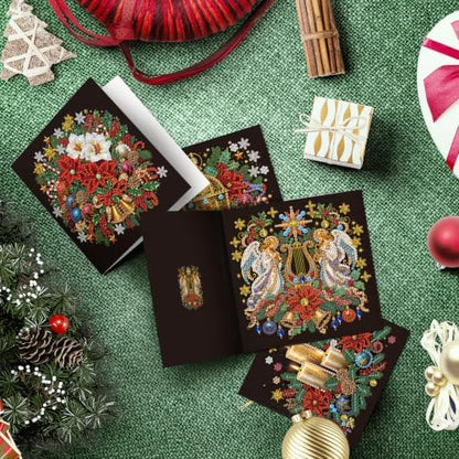 LAKEQUILL DIY Diamond Art Painting Greeting Kit, 12 Pieces, Creative Craft Set，Christmas - Image 3