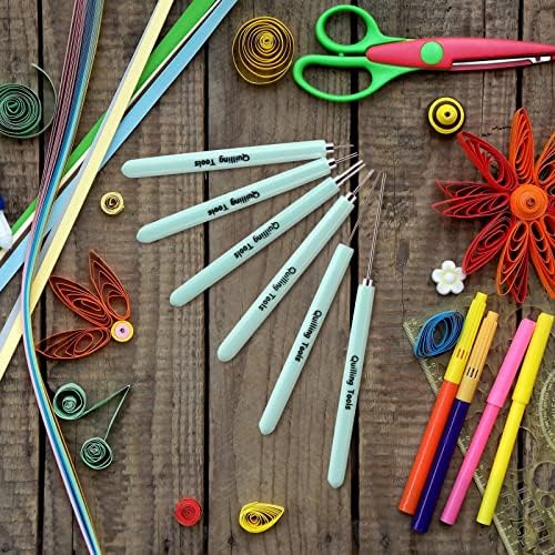 MDLUU Paper Quilling Tools with Storage Case, 5 Pieces Quilling Slotted Tools, 1 Piece Quilling Needle Pen for Paper Quilling Crafting, DIY Card Making Project - Image 6
