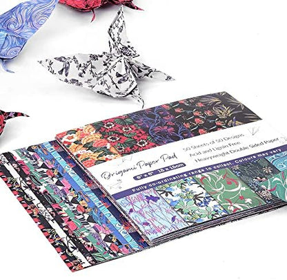 Origami Paper 50 Sheets,6-Inch Square Double Sided Colored Craft Paper - Image 4
