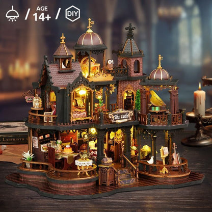 DIY Miniature Dollhouse Kit, Castle Tiny House Building Kit for Adults - Image 5