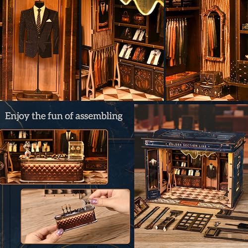 ISSEVE Book Nook Kit, Miniature Dollhouse Booknook Kit Bookshelf Decoration - Image 4
