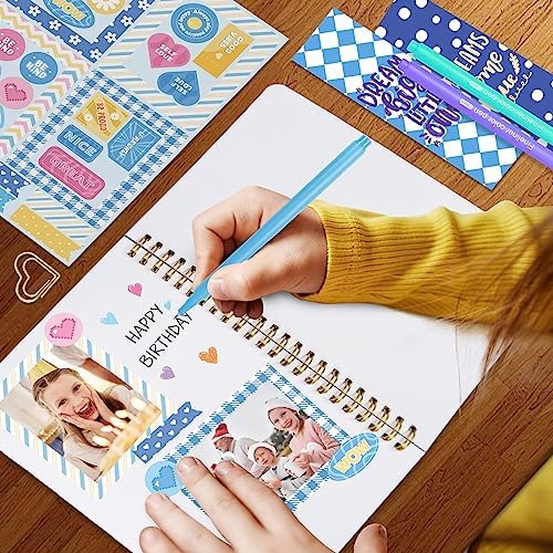 Nollh DIY Journal Kit for Girls – Cute Journal Set for Teen Tween Girls Gifts, Stationary Set, Scrapbook & Diary Supplies Set, Gifts for 8 9 10 11 12 13 14 Year Old Girl - Image 3