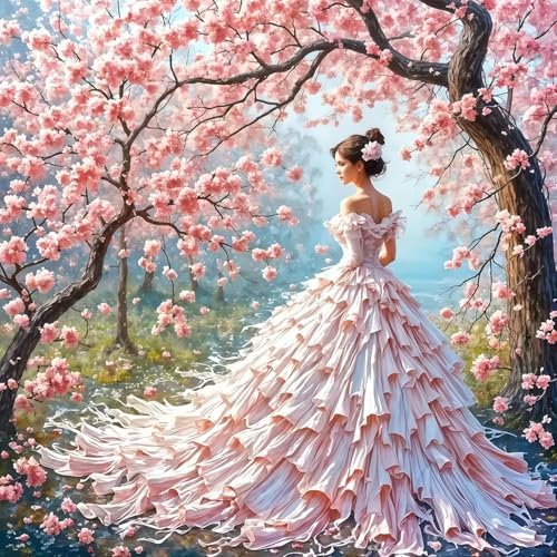 Paint by Numbers Kit for Adults Beginner, Cherry Blossom Beauty 16x20 In by TCDZMYGS