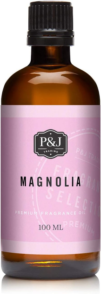 P&J Fragrance Oil | Magnolia Oil 100ml - Candle Scents for Candle Making, Freshie, Soap Making Supplies, Diffuser Oil Scents