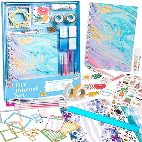 DIY Journal Kit for Girls, Scrapbook Gifts for 6 7 8 9 10 11 Year Old Girls by ABERLLS