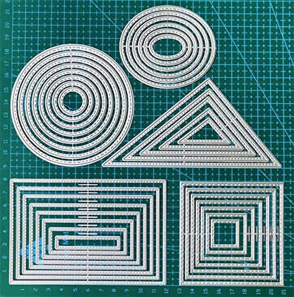 Metal Die Cutting Dies for DIY Scrapbooking Photo Album Decorative Embossing Folder Stencil (6Pcs Oval) - Image 5