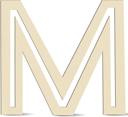 Large Wooden Letters 14 inch for Wall Decor Crafts Big Wood Letter M 1/5 Inch Thick Unfinished Alphabet Cutouts Paintable Letters for DIY Wreath Home Party Wedding Baby Nursery Decorations (M)