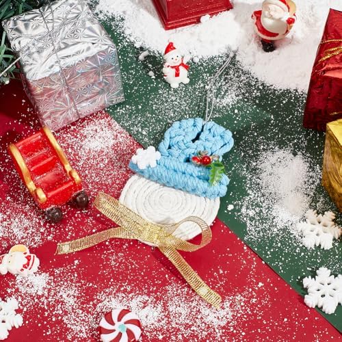 FREEBLOSS 4 Set Macrame Gnomes Kit Macrame Snowman DIY Macrame Christmas Tree Ornaments with Instruction Macrame Kits for Adults Beginners Macrame Decor for Christmas Macrame Craft Enthusiasts Gift - Image 4