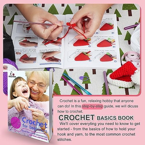 Aeelike Crochet Starter Kit with Everything, White - Image 2