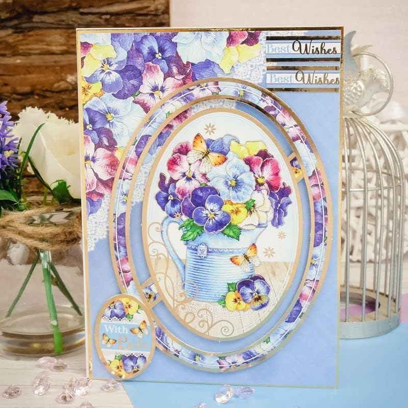 HunkyDory Crafts Deluxe Craft Pads - Perfect Pansies (20 Sheets, A4, Multicolor, Cardmaking Kit) - Image 6