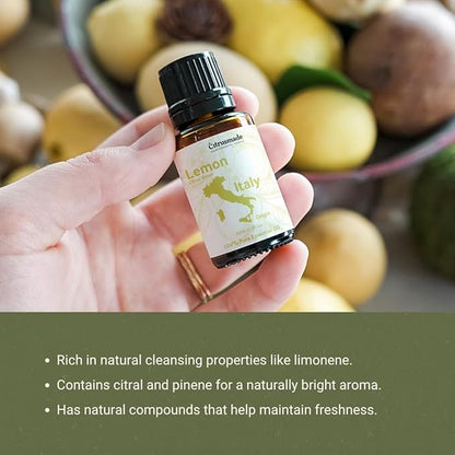 Nature Packaged Lemon Essential Oil - Direct from Citrusmade Southern Italy - Cold Pressed - Aceite de Limón for Aromatherapy, Massage, Diffuser, DIY Candle and Soap Making - 22lbs