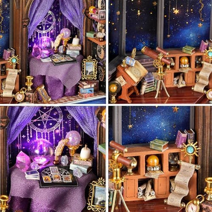 Miniature House Kit, Adult DIY Miniature Dollhouse Kit, Miniature House Model Kit with LED Lights, Ideal as a Christmas or Birthday Gift for Family (13231) - Image 5