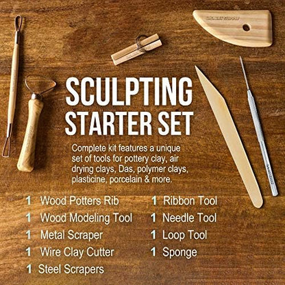 U.S. Art Supply Pottery & Clay Tools Set (12-Piece) - Image 4