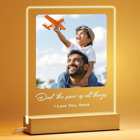 Personalized Father Day Gifts for Dad from Daughter, Acrylic Plaque Gift for Couple, Christmas Anniversary Birthday Gifts for Her Him Wife Husband (Dad 3)