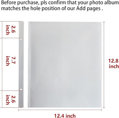 Vienrose Photo Album Self Adhesive Refill Pages for 13x12.6 inch Photo Album (10 Sheets/ 20 Pages)